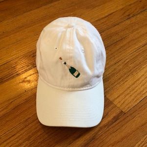 White baseball cap with Champaign stitching